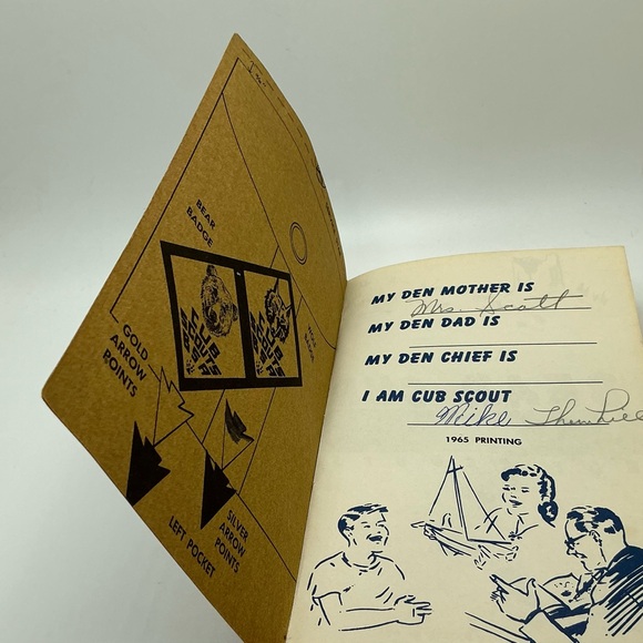 Vintage 1965 Bear Cub Scout Book Boy Scouts of America Copyright 1954 #3231 X4 - Picture 3 of 6